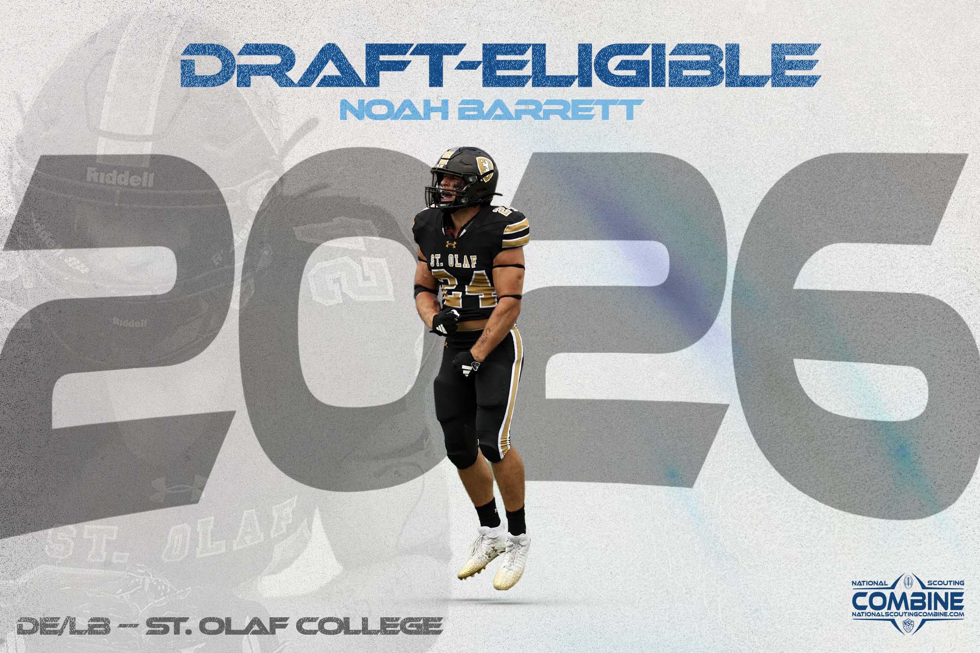 National Scouting Combine Features DE/LB Noah Barrett from St. Olaf College
